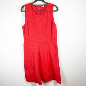 J. Crew Coral Fit and Flare Dress